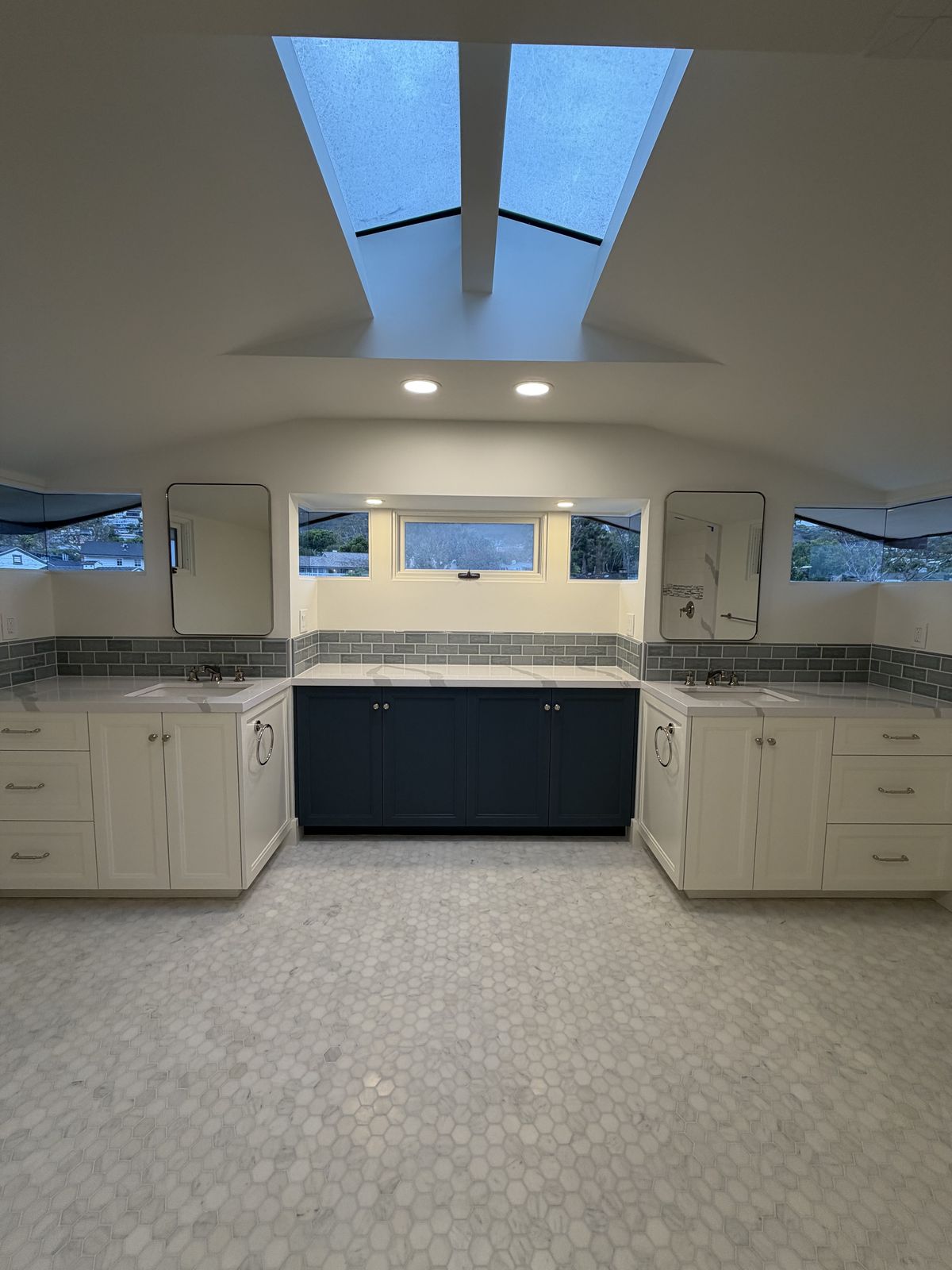 Skylit Dual-Vanity Bathroom
